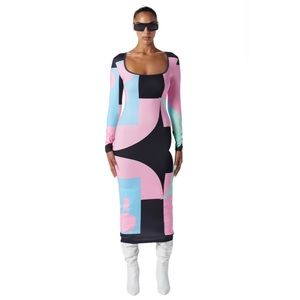 AMY SHEHAB Abstract Dress